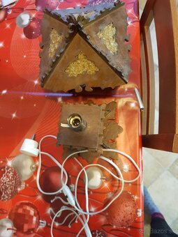 Starozitna drevena stolova lampa - 4