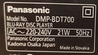 Predám Blue-Ray prehrávač Panasonic DMP-BDT700 - 4