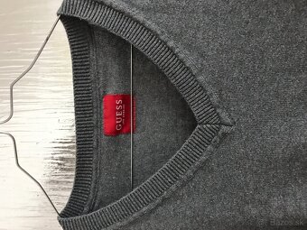 GUESS originál sivý tenký pánsky svetrik L/XL - 4