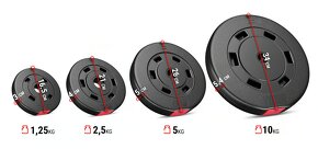 Kotúče/závažia plastové/cementové HOP-SPORT 10 kg - NOVÉ - 4
