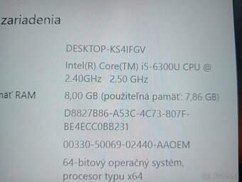 predám Lenovo Thinkpad T460 , Intel i5 , 8gb ram , Win 10 - 4