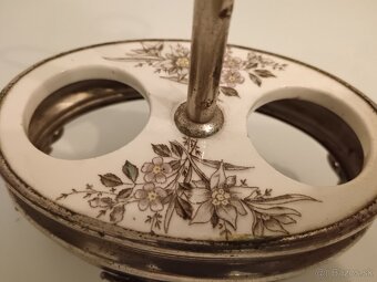 Starožitná porcelánová soľnička a korenička - 4