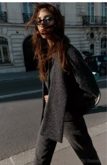 Kabát s buklé šálom nový - 4