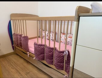 Detská postieľka, Variabilná postieľka Todi Zoo, so šuflíkom - 4