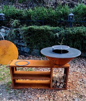 Ohniskovy gril corten pult - 4