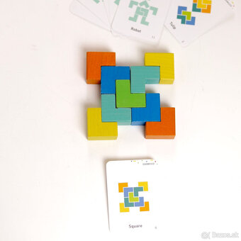 Montessori drevená puzzle kocka, nová, nerozbalená - 4