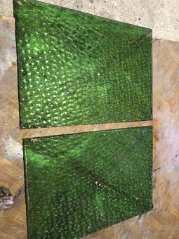 2ks Retro Zelené tabule/sklo s paternom - 4