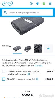 Vyhrievacia deka - vitalpeak NOVÁ - 4