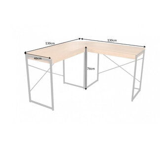 Písací stôl / PC stôl v tvare L (rohový stôl) - 4