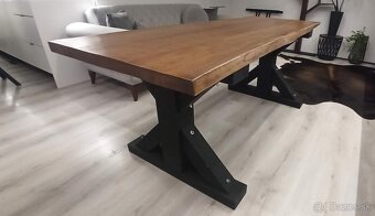 Masívny Jedálenský stôl - industrial - 4