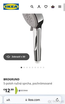 Sprchova hlavica a hadica IKEA - 4