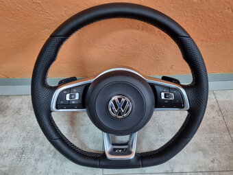 VOLANT VOLKSWAGEN R RLINE kožený BIELE PREŠÍVANIE - 4