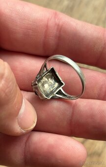 Strieborný prsteň - cesky granat - 4