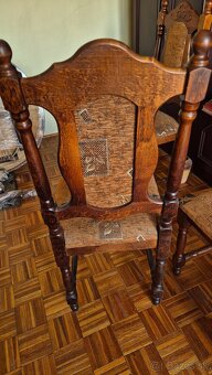 4 ks rustikálne jedálenské stoličky - 4