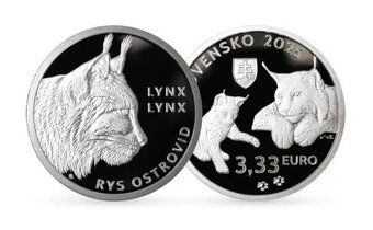 Fauna a flóra na Slovensku 2025 - 3x 3,33 € strieborné mince - 4