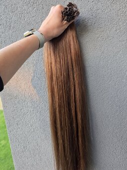 Ruské hnedé vlasy 72cm - 4