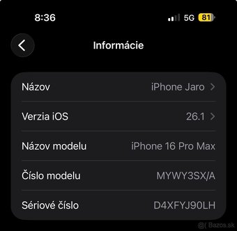 iPhone 16PRO MAX 256GB prírodný titán - 4