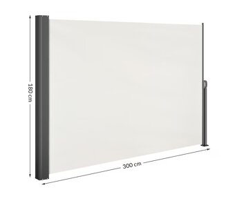 Bočná zaťahovacia markíza - rôzne rozmery - šedá a béžová - 4