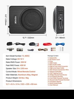 Predám subwoofer pod sedadlo - 4