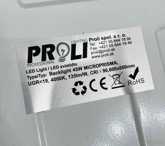 LED panely UXPPMMA 60x60 UGR, 45W - 4