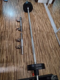 Jednoručky 2x12kg  Dlhá Tyč 155cm - 4