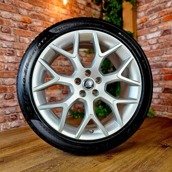 Alu R19 5x108 orig. JAGUAR F-type dvojrozmer + letné pneu - 4
