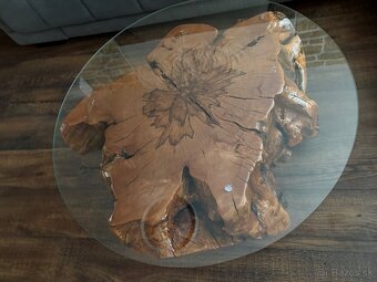 Predám konferenčný stôl masív koreň hruška - 4