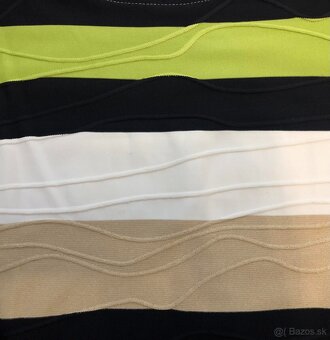 Pásikové spoločenské šaty, elastická veľkosť L - 4