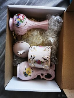 Ružový porcelán 3 kusy - 4