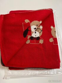 Krásna červená deka pre bábätká zo 100% bavlny - 4