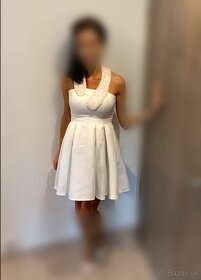 Svadobné spoločenské krátke šaty - 4