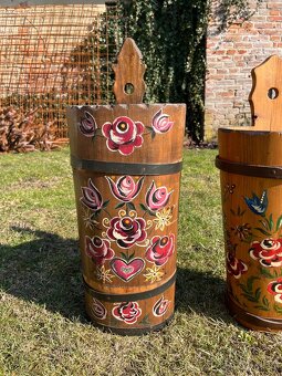Drevené ručne maľované nádoby - 4