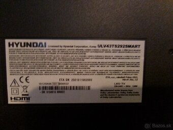 Predám LCD Hyundai ULV43TS292 Smart wifi /109cm/ - 4