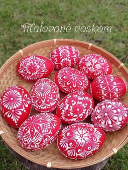 Veľkonočné vajíčka - maľované voskom. Maľované kraslice - 4