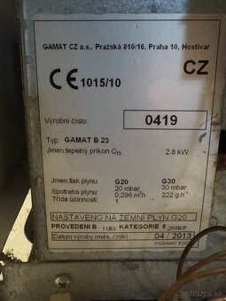 Plynové kachle gamatka Karma Gamat B23 - 2,3 kW - 4