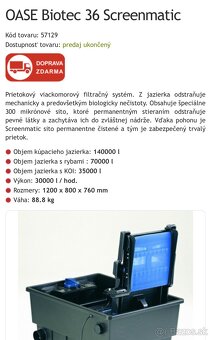 Jazierkový filter Oase BioTec 36 Screenex - 4