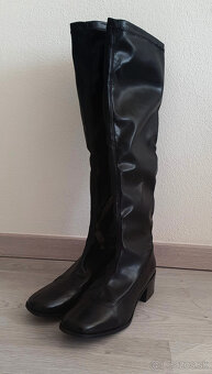 Kožené čižmy s elastickou sárou v.40 - 4