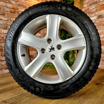 Alu R16 4x108 orig. PEUGEOT + ako nové zimné 205/60R16 - 4
