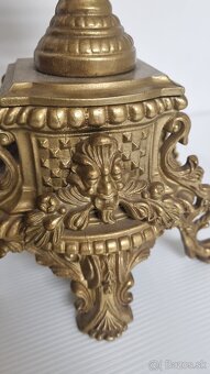 Krasne mosadzné krbove hodiny a svietniky Imperial - 4