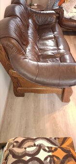 Predám koženú sedačku 2+3 - 4