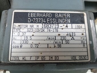 Priama prevodovka s elektromotorom 0,37kW - 4