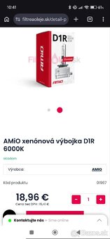 AMiO xenónové výbojky D1R 6000K - 4