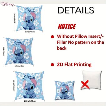 2 x OBLIEČKA NA VANKÚŠ STITCH…NOVE - 4