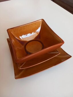 Staršia 3ks servírovacia sada po rodičoch, keramika-kamenina - 4