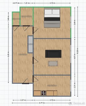 Na predaj 2-izbový byt vo výbornej lokalite - 4
