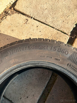 Zimne Continental TS860 195/65/R15 + VW plechove disky - 4