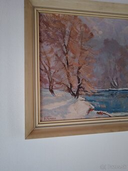 Obrazy, maľované, rám, starožitnosti - 4