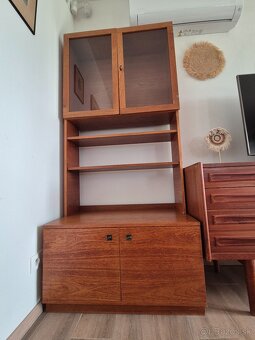 Retro nábytková stena – mid-century modern, Švédsko, teak - 4