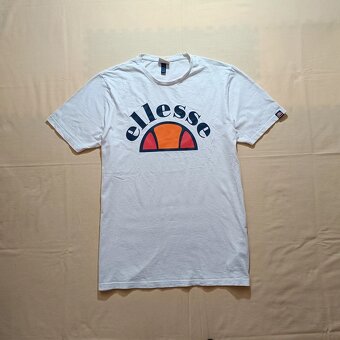 Ellesse biele tričko s potlačou letné tričko L - 4