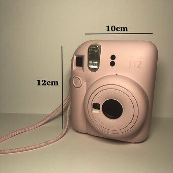 fotoaparát polaroid ružový/fujifilm instax mini 12+púzdro - 4